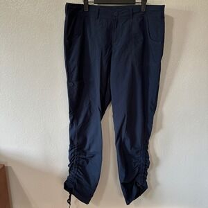 The North Face Mapleton Tech Hiking‎ Pants Convertible Ankle Blue Womens Size 14